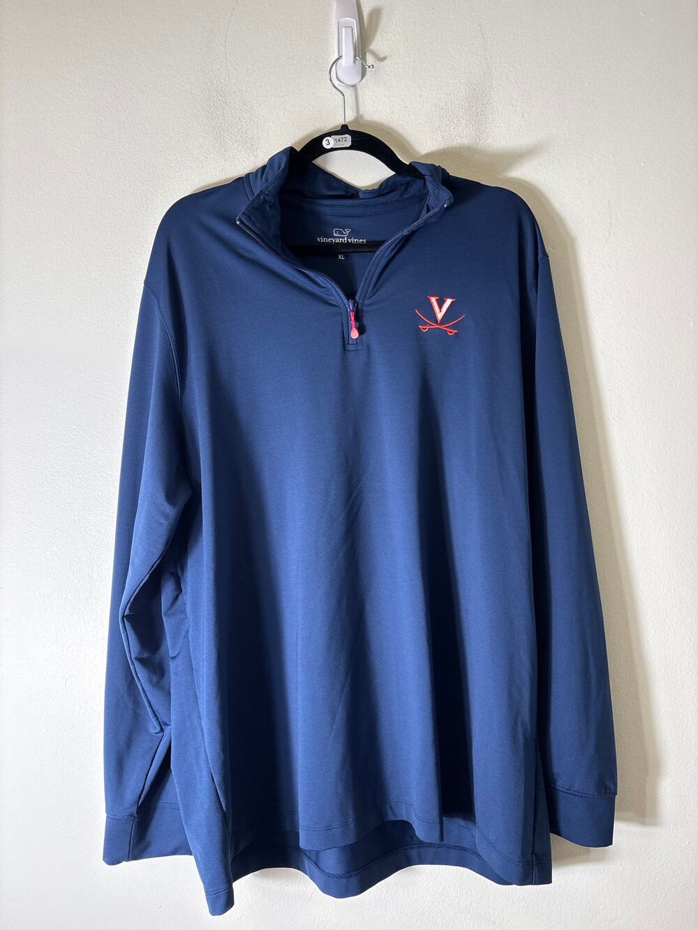 Mens Univeristy of Virgina Vineyard Vines Navy Pullover Sz XL